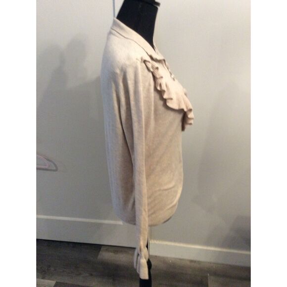 Ruffles partial Zip layered Look Sweater Retro Look H&M Small S - Picture 3 of 6